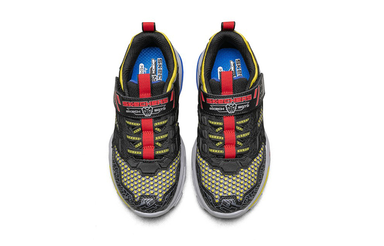 Lookbook (PS) Skechers Garçon Semelle Épaisse Multicolore ''Noir Jaune Bleu'' 402105L-BMLT