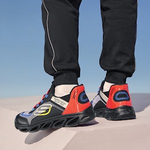 (PS) Sneakers Kasual Skechers 'Hitam Multicolor' Bernapas 403840L-BKMT 4