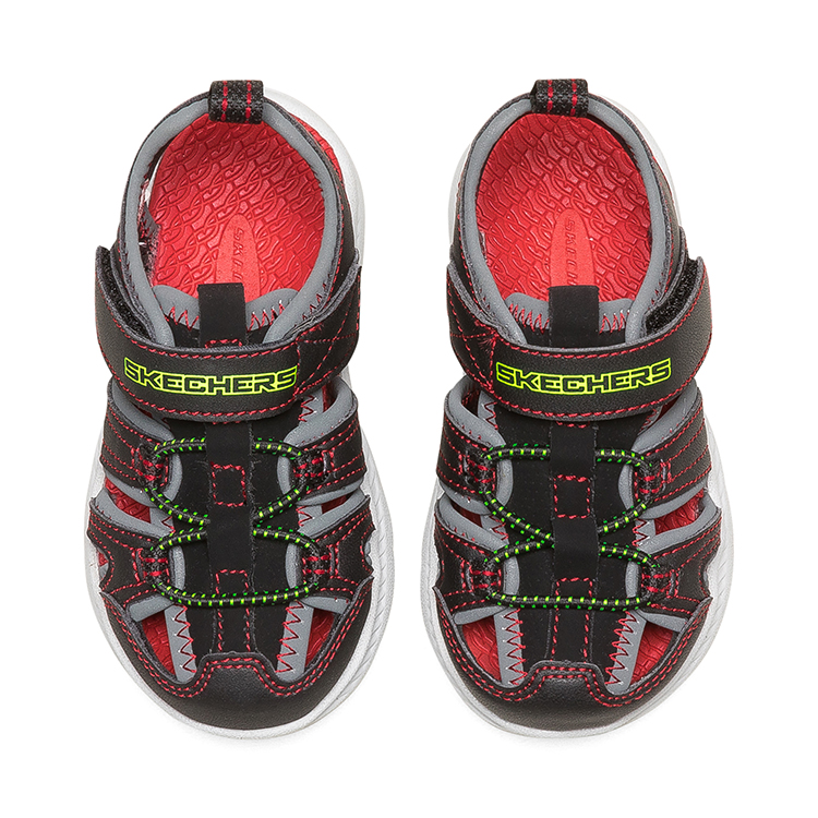 Shop (Preschool) Skechers C-Flex Sandal 2.0 'Black Grey Orange' 400041N-BKCC