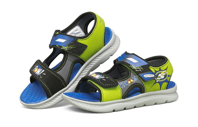 Lookbook (Preschool) Skechers C-Flex Sandal 2.0 'Green Black' 402102L-GNBK
