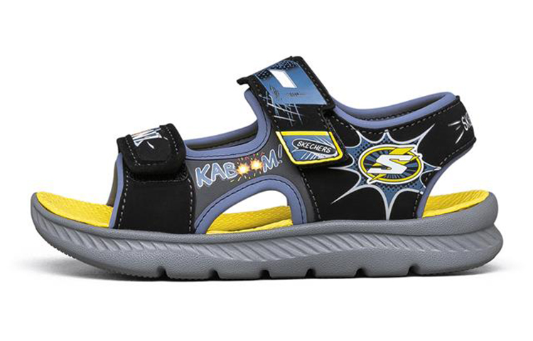 (Preschool) Skechers C-Flex Sandal 2.0 'Yellow Black' 402102L-CCBK