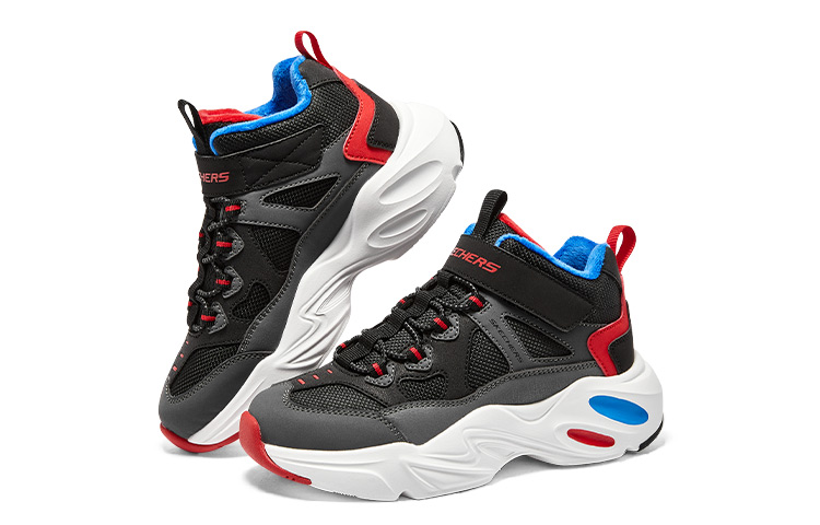 Lookbook (PS) 스케쳐스 캐주얼 (검/흰/빨) 405202L-CCBK