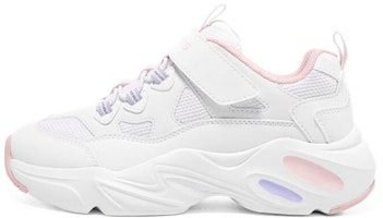 (Preschool) Skechers Casual 'Shock-Absorbent Slip-Resistant White Pink' 303900L-WHT (Preschool) Skechers Casual 'Shock-Absorbent Slip-Resistant White Pink' 303900L-WHT