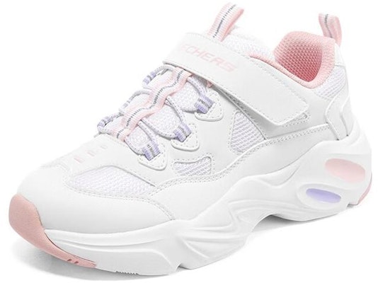 兒童 Skechers 時尚休閒 減震防滑 兒童休閒鞋 白粉 Lookbook 兒童 Skechers 時尚休閒 減震防滑 兒童休閒鞋 白粉