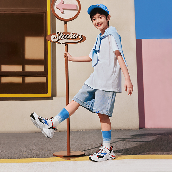 Sizing (PS) Skechers Décontractées ''Blanc et Bleu'' 405235L-WMLT