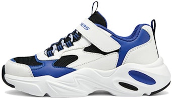 (Preschool) Skechers Casual 'White Black Blue' 405235L-WBKB (Preschool) Skechers Casual 'White Black Blue' 405235L-WBKB