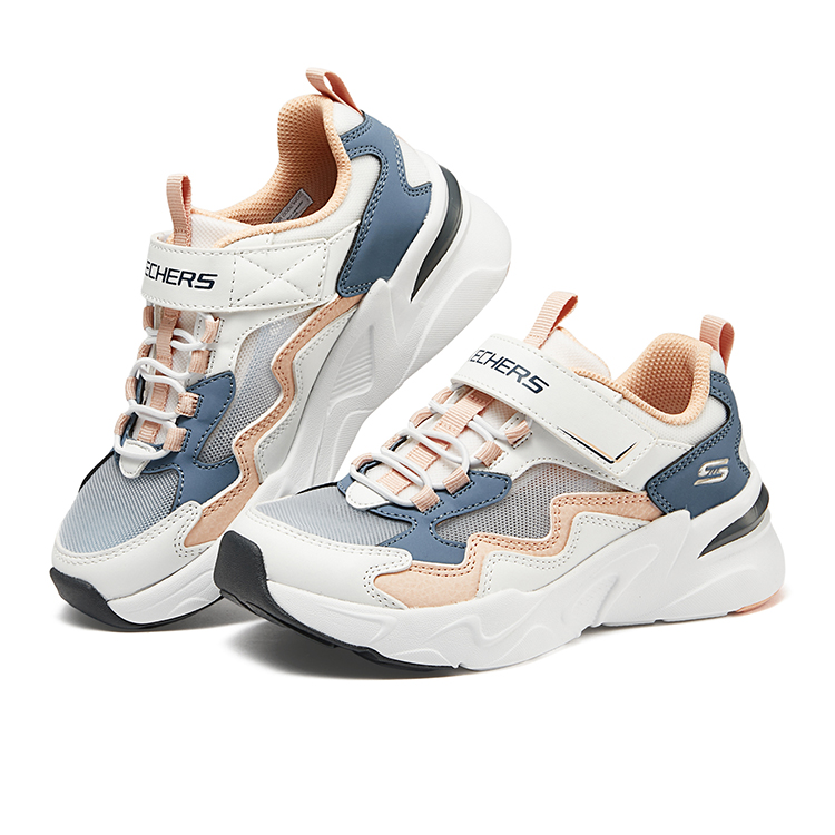 Lookbook (PS) Skechers Kasual 'Putih Abu-Abu Biru' 319008L-WCC