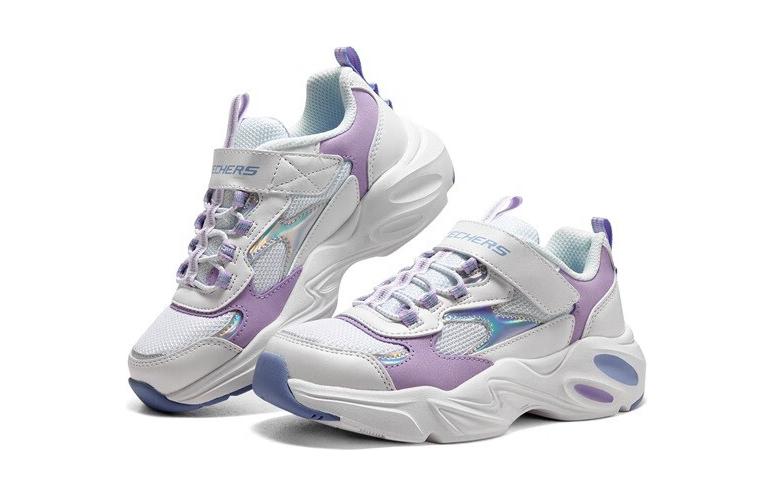 (Youth) Skechers Casual Trainers 'White Purple' 圖 4