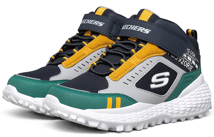 (Youth) Skechers Los Angeles Sport Shoes 'Grey Navy Green' 圖 4