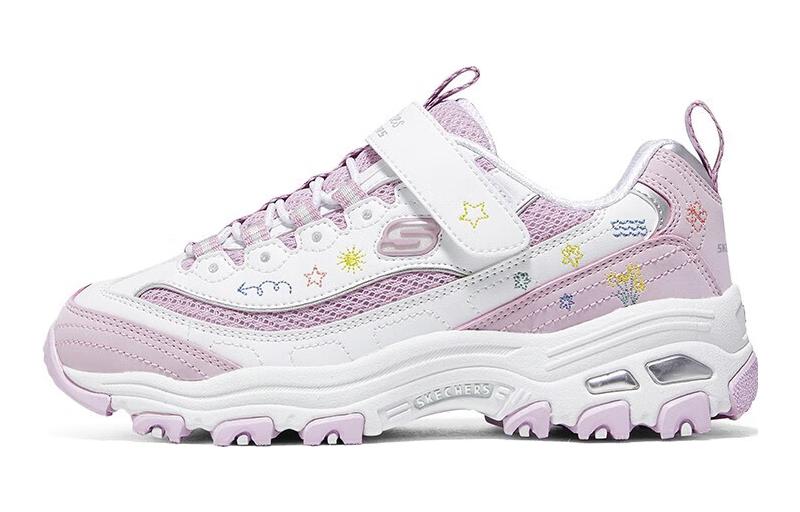 (Youth) Skechers D'Lites Bright Blossoms 'White Purple'