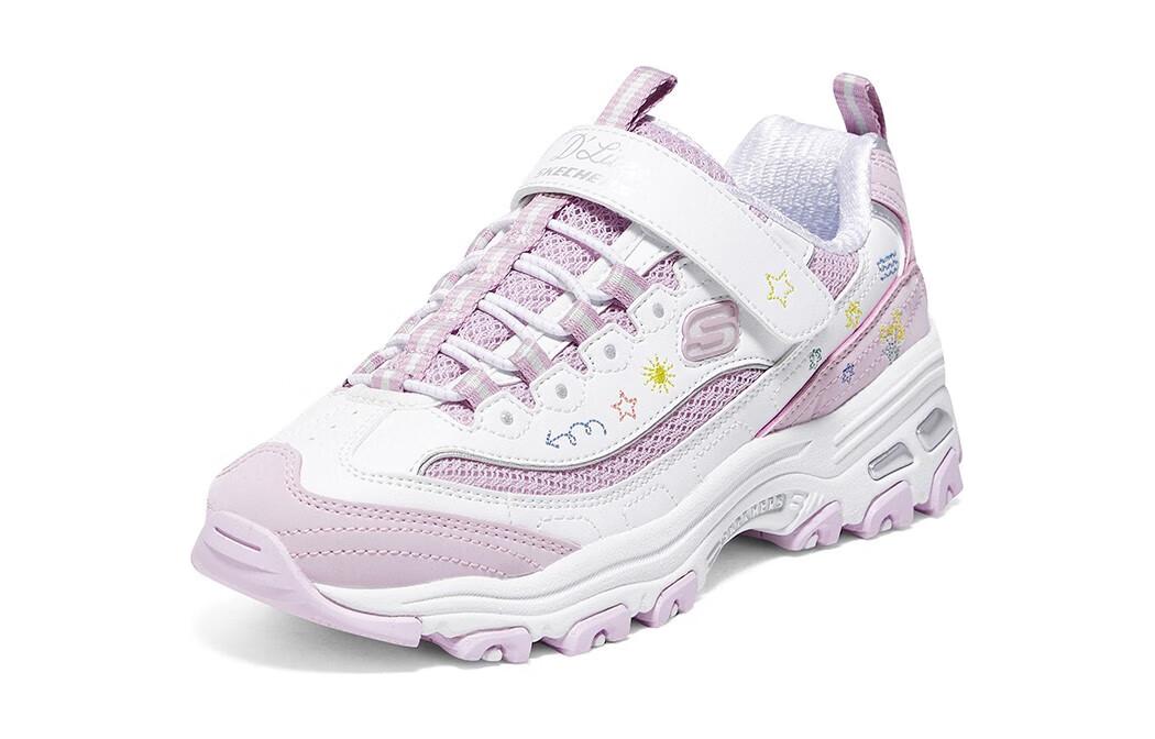 (Youth) Skechers D'Lites Bright Blossoms 'White Purple' 圖 2