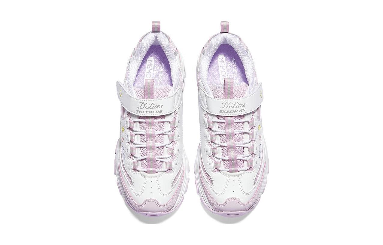 (Youth) Skechers D'Lites Bright Blossoms 'White Purple' 圖 3
