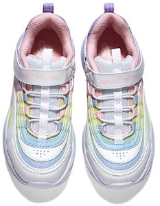 大童 Skechers 舒適百搭 耐磨減震 兒童休閒鞋 白粉色 Shop 大童 Skechers 舒適百搭 耐磨減震 兒童休閒鞋 白粉色