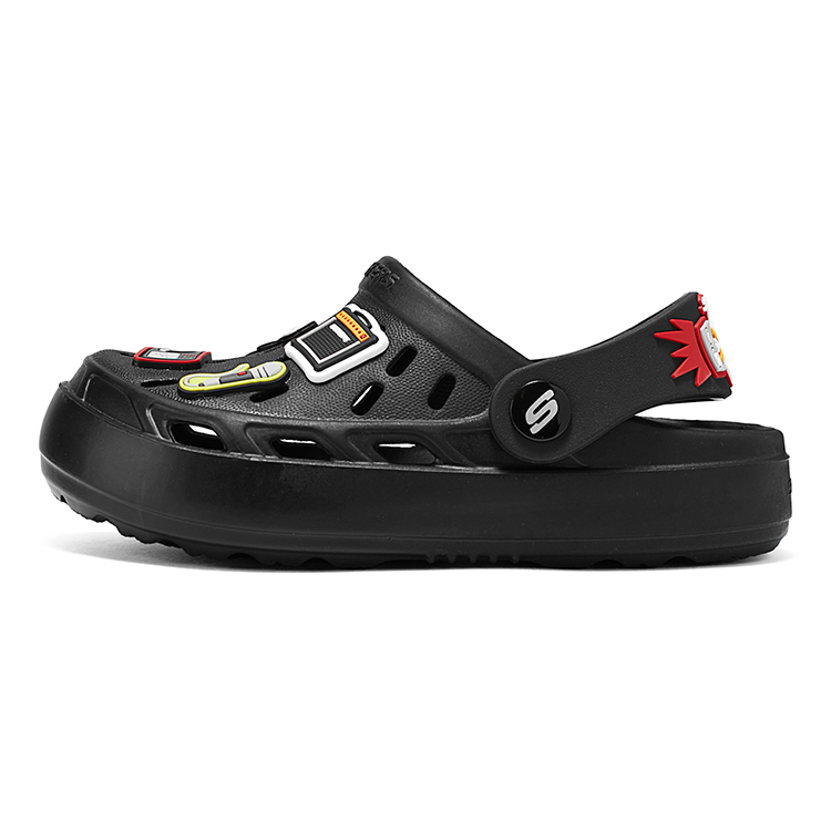 (Preschool) Skechers Clog 'Black Comfort Thick Sole' 406823L-BLK