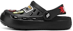 Buy 兒童 Skechers 軟底舒適厚底一腳蹬洞洞鞋 減震耐磨透氣兒童涼鞋 黑色