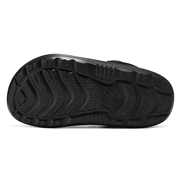 Purchase 兒童 Skechers 軟底舒適厚底一腳蹬洞洞鞋 減震耐磨透氣兒童涼鞋 黑色
