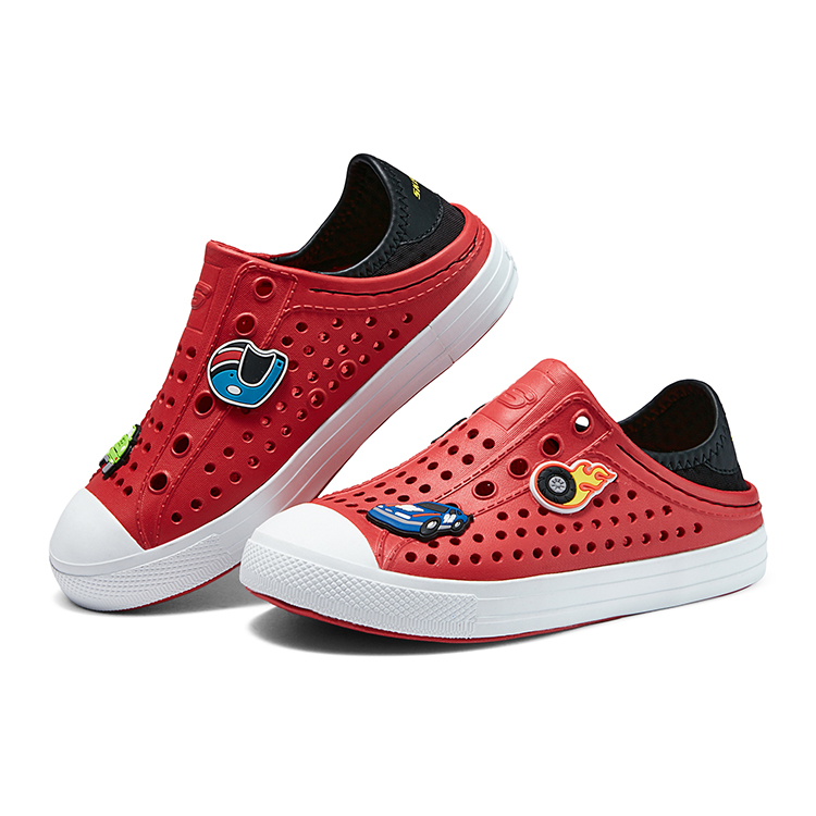 Lookbook (Preschool) Skechers Clog 'Red Black Race Car' 406811L-RDBK