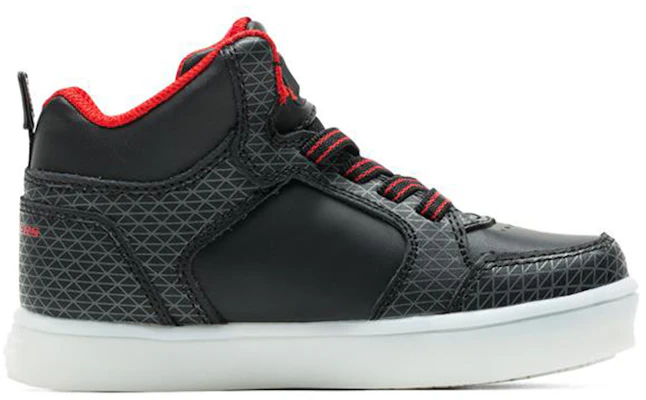 (Preschool) Skechers Comfy Flex 1.0 High Top 'Black Red Flash' 90604L-BKRD Order (Preschool) Skechers Comfy Flex 1.0 High Top 'Black Red Flash' 90604L-BKRD