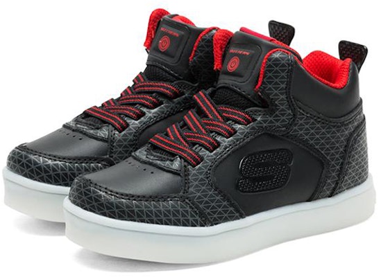 (PS) Skechers Comfy Flex 1.0 High Top 'Negro Rojo Flash' 90604L-BKRD Lookbook (PS) Skechers Comfy Flex 1.0 High Top 'Negro Rojo Flash' 90604L-BKRD