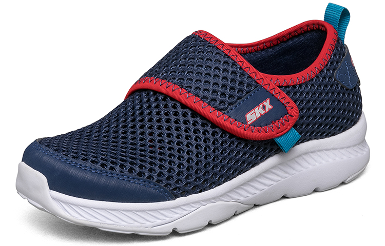 Lookbook (Preschool) Skechers Comfy Grip 'Blue White' 660059L-NVRD