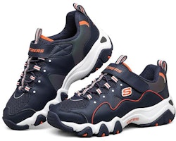 兒童 Skechers D'lites 2.0 減震透氣輕便 低幫休閒運動鞋 藍 Lookbook 兒童 Skechers D'lites 2.0 減震透氣輕便 低幫休閒運動鞋 藍