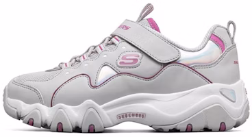 (Preschool) Skechers D'Lites 2.0 'Grey Purple Velcro' 664175L-GYPR (Preschool) Skechers D'Lites 2.0 'Grey Purple Velcro' 664175L-GYPR