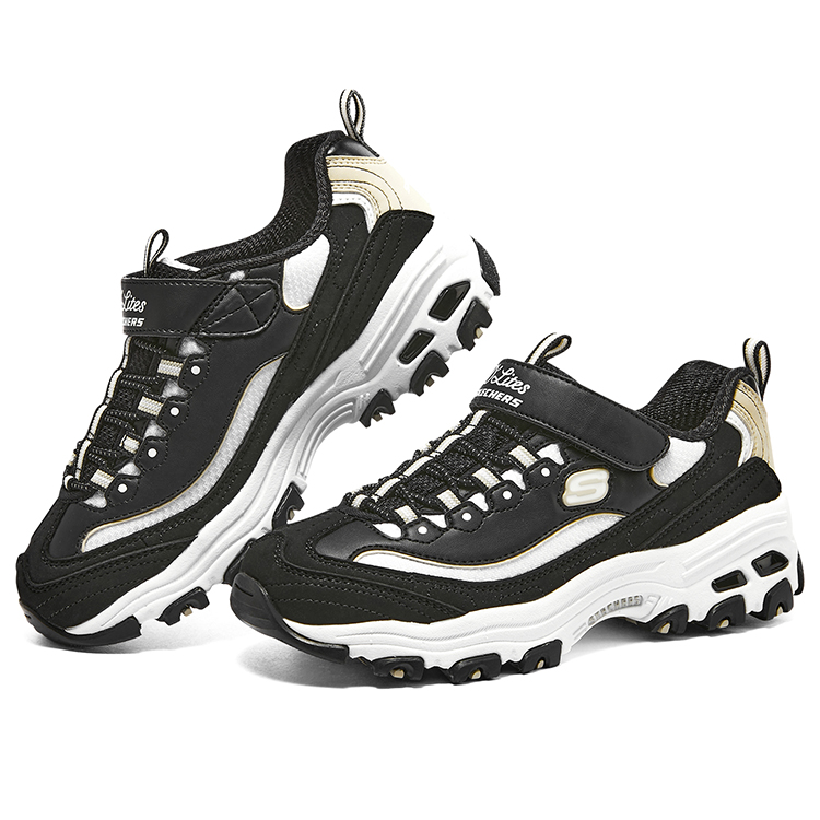 Lookbook (PS) スケッチャーズ D'Lites ブラックゴールド 302526L-BKNT