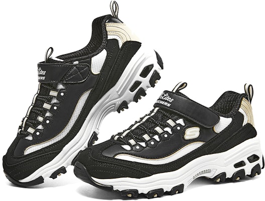 (PS) Skechers D'Lites 黑金配色 302526L-BKNT Lookbook (PS) Skechers D'Lites 黑金配色 302526L-BKNT
