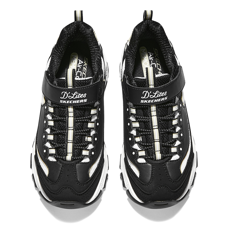 Shop (PS) スケッチャーズ D'Lites ブラックゴールド 302526L-BKNT