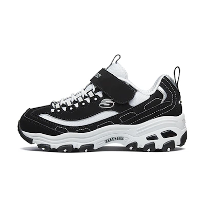 (PS) Skechers D'Lites Low-Top Running Shoes K White/Black