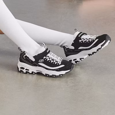 (Preschool) Skechers D'Lites Low-Top Running Shoes K White/Black 996212L-BKW Sizing (Preschool) Skechers D'Lites Low-Top Running Shoes K White/Black 996212L-BKW