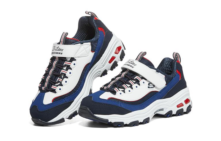 Lookbook (PS) スケッチャーズ D'Lites 白青 (Sukecchaazu D'Lites Shiro Ao) 403825L-WBL