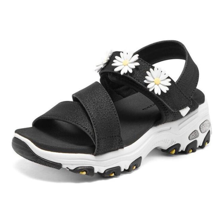 Lookbook (PS) Skechers D'Lites 儿童款 '黑白' 303100L-BLK