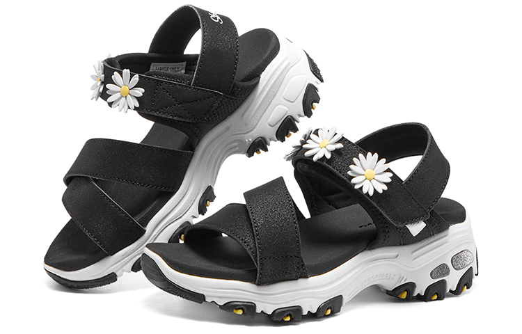 Shop (PS) Skechers D'Lites 儿童款 '黑白' 303100L-BLK