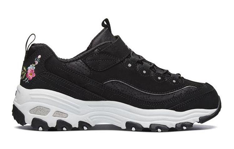Order (PS) Skechers D''Lites Lage Hardloopschoenen - Zwart/Wit/Zilver 80579L-BLK