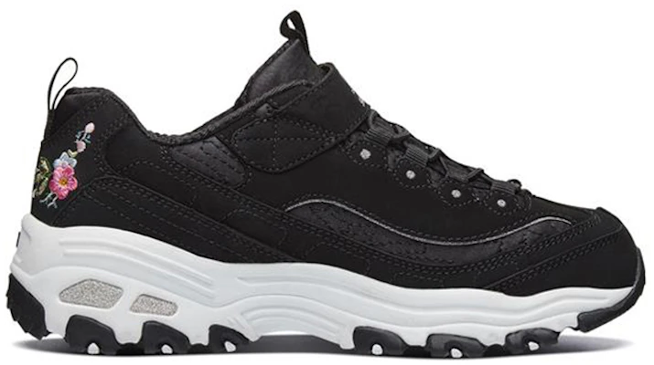(PS) Skechers D''Lites Lage Hardloopschoenen - Zwart/Wit/Zilver 80579L-BLK Order (PS) Skechers D''Lites Lage Hardloopschoenen - Zwart/Wit/Zilver 80579L-BLK