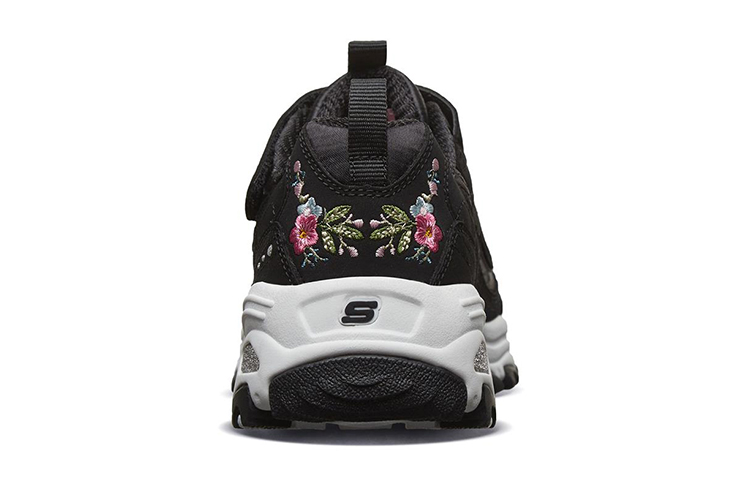 Shop (PS) Skechers D''Lites Lage Hardloopschoenen - Zwart/Wit/Zilver 80579L-BLK