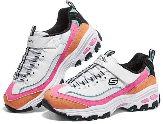 (PS) 스케쳐스 딜라이트 K (Skechers D'Lites K) 302526L-WBPK Lookbook (PS) 스케쳐스 딜라이트 K (Skechers D'Lites K) 302526L-WBPK