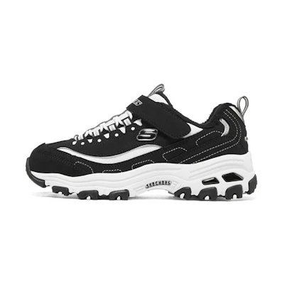 (Youth) Skechers Dlites Running Shoes 'Black White'