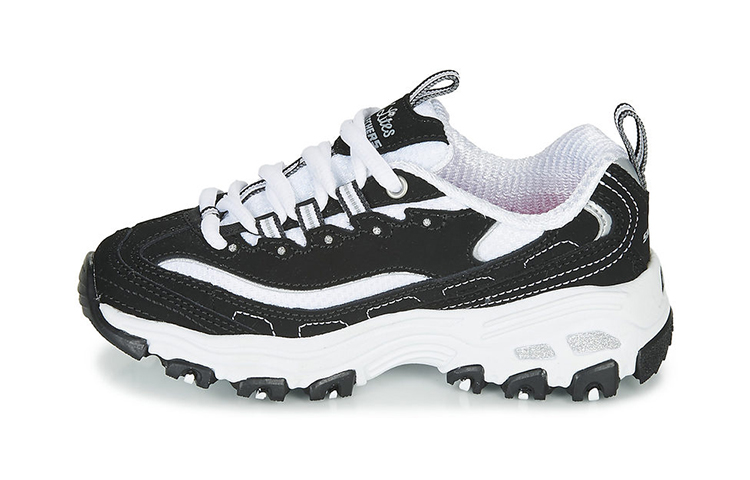 (Youth) Skechers D'Lites 'Black White' 80587L-BKW