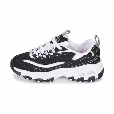 (Youth) Skechers D'Lites 'Black White'