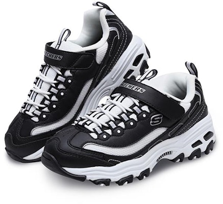 (Preschool) Skechers D'lites Low-Top Running Shoes K Black/White 664060L-BKW Lookbook (Preschool) Skechers D'lites Low-Top Running Shoes K Black/White 664060L-BKW