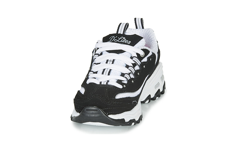 Lookbook 大童 Skechers D‘lites 防滑透氣 低筒休閒老爹鞋 黑白