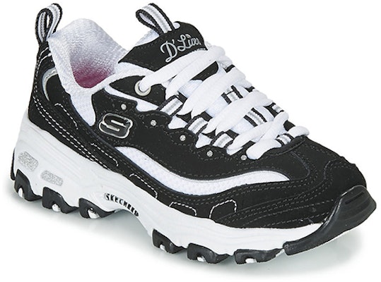 大童 Skechers D‘lites 防滑透氣 低筒休閒老爹鞋 黑白 Shop 大童 Skechers D‘lites 防滑透氣 低筒休閒老爹鞋 黑白