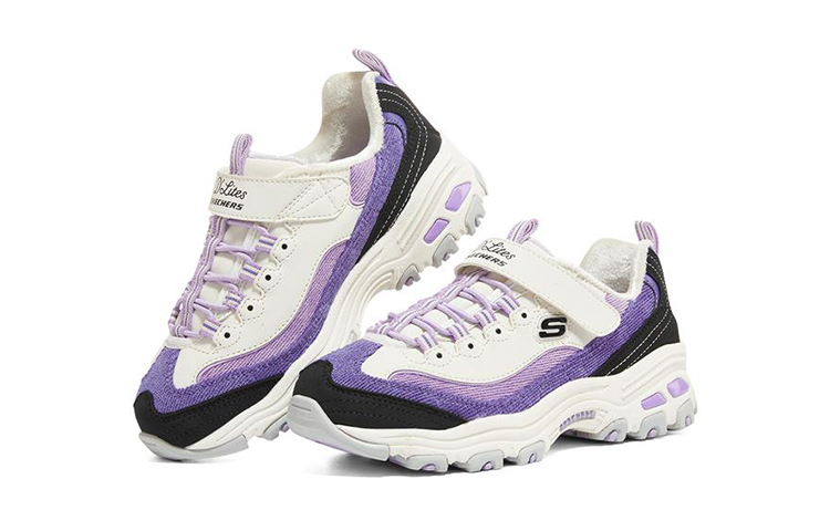 Lookbook (JR) 스케쳐스 딜라이트 '퍼플 화이트 블랙' 302524L-PUR