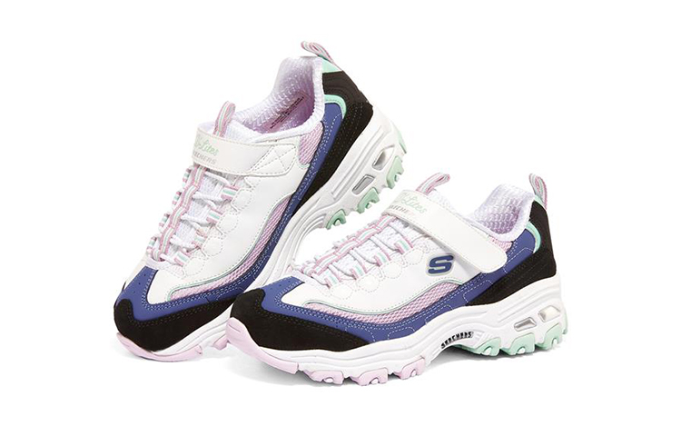 (Youth) Skechers D'Lites 'White Blue Pink' 圖 3