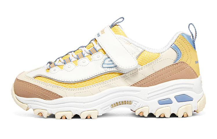 (Youth) Skechers D'Lites 'White Yellow'
