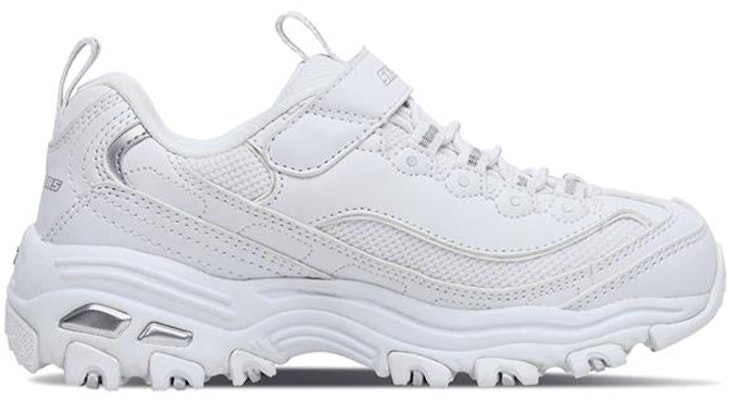 (Preschool) Skechers D'Lites Low-Top Running Shoes K White/Silver 664060L-WSL Order (Preschool) Skechers D'Lites Low-Top Running Shoes K White/Silver 664060L-WSL