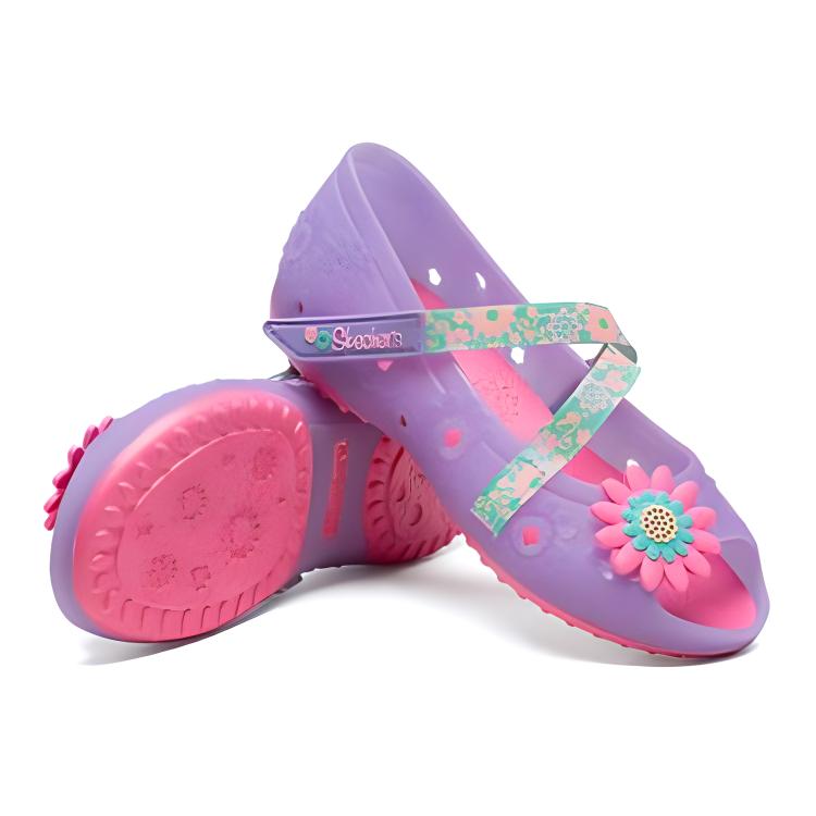 Sizing (Preschool) Skechers Doodles 'Lavender Fisherman' 86632L-LAV