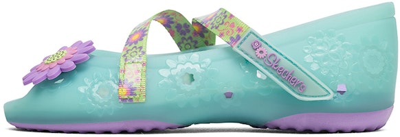 (Preschool) Skechers Doodles 'Light Green Magic Tape Open-Toe Sandal' 86632L-AQUA (Preschool) Skechers Doodles 'Light Green Magic Tape Open-Toe Sandal' 86632L-AQUA